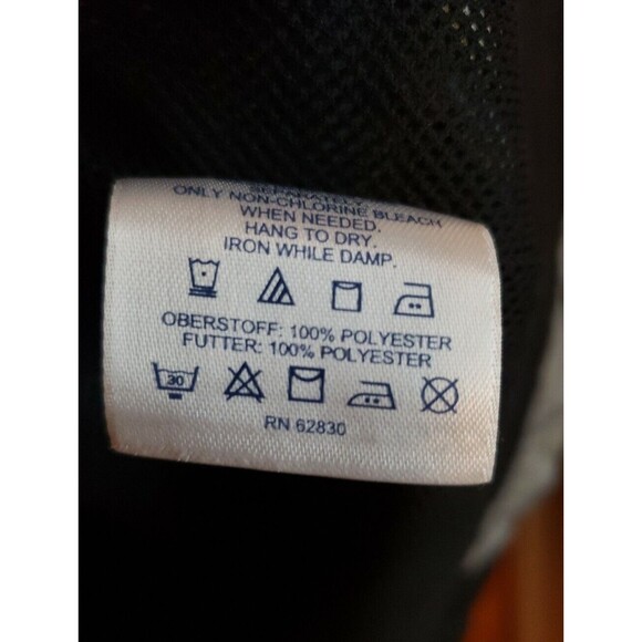 Lands' End Men's Jacket XL/T 46-48 Black Grey Full Zip Lightweight Packable - Picture 7 of 7